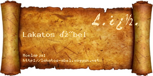 Lakatos Ábel névjegykártya