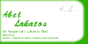 abel lakatos business card